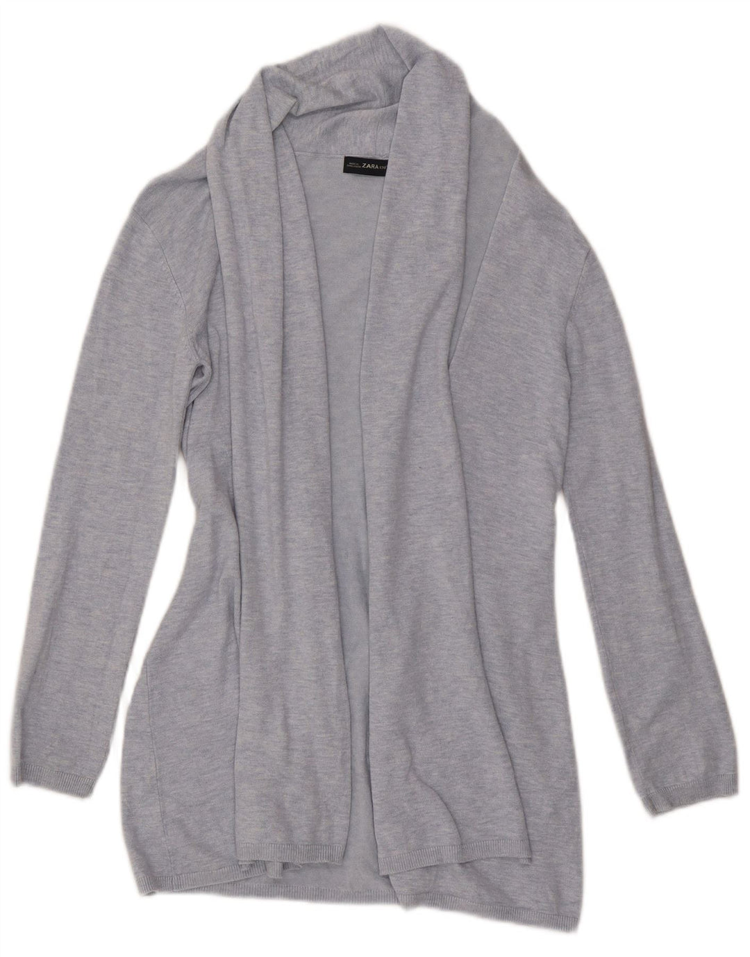 Zara Γυναικεία Ζακέτα Longline UK 10 Small Blue