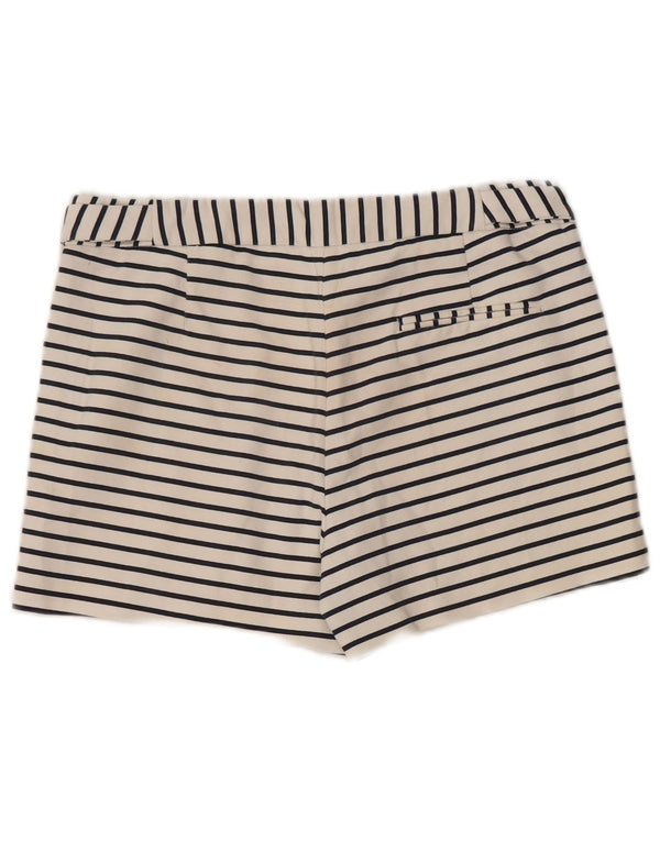 Zara Γυναικείο Hot Παντελόνι Medium W30 Λευκό Βαμβακερό ριγέ