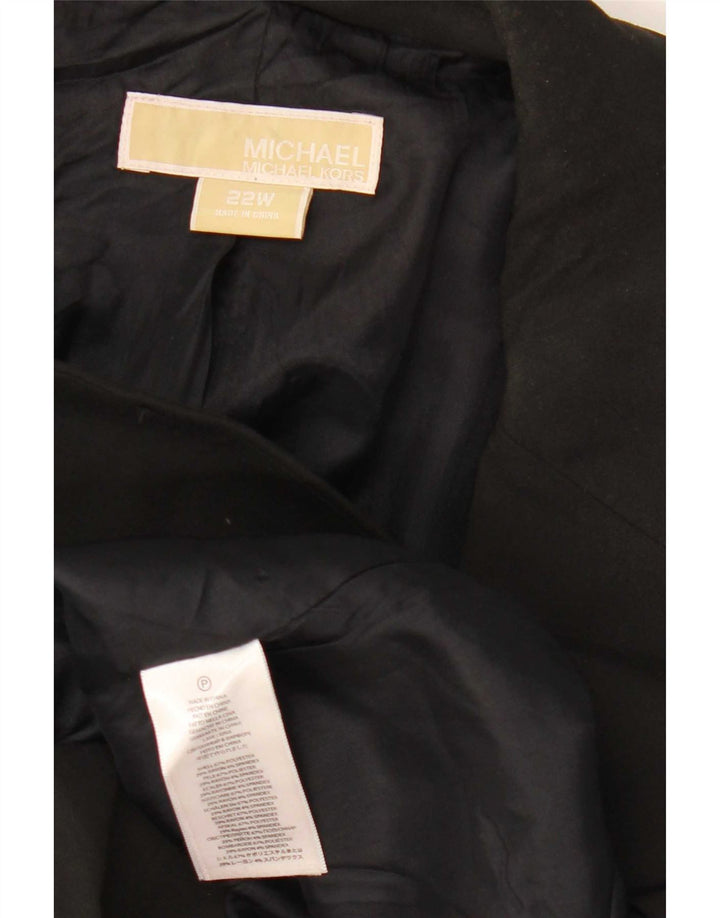 Michael Kors Γυναικείο σακάκι με 1 κουμπί US 22 3XL Μαύρο Πολυεστέρα Μοντέρνο