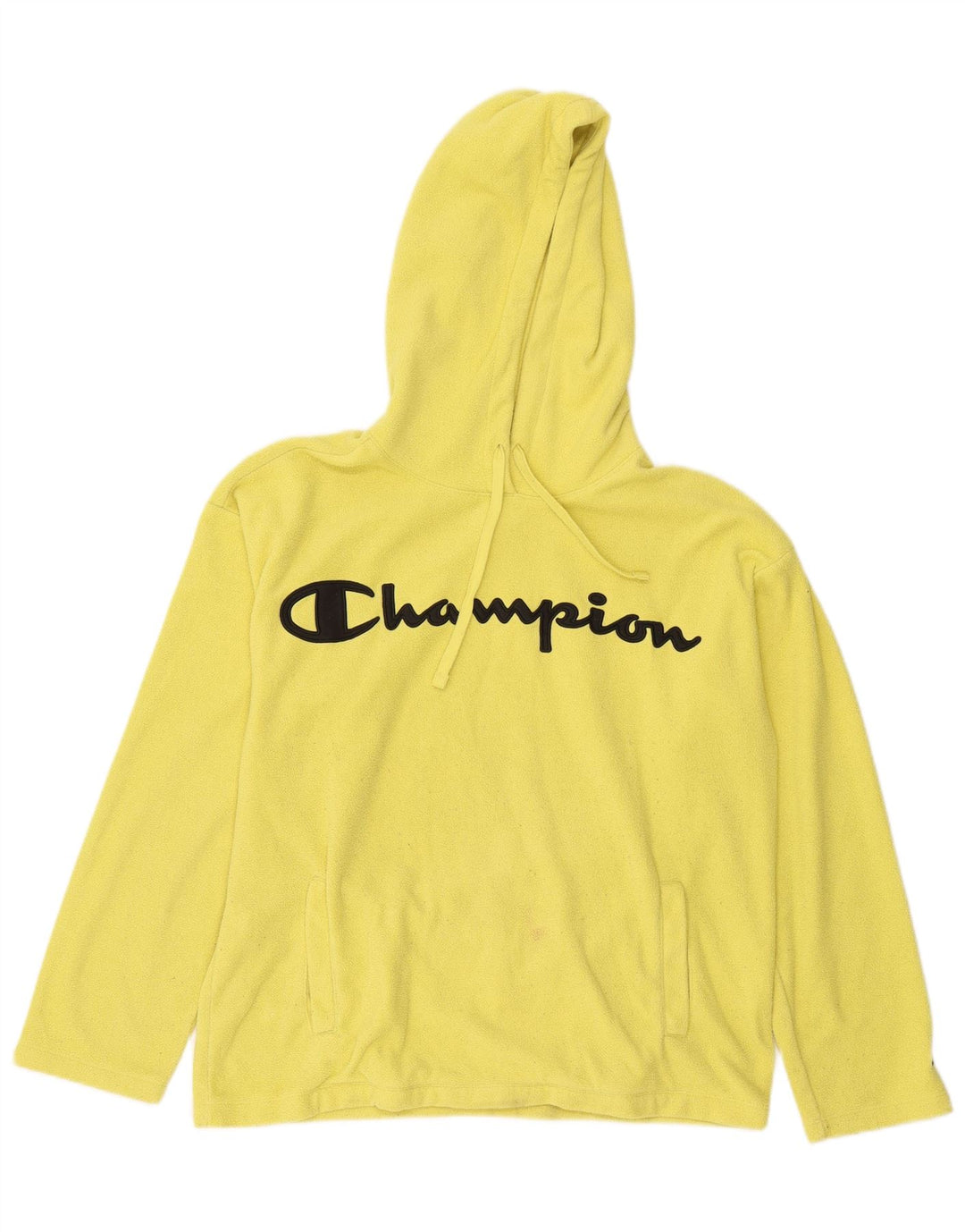 Champion Ανδρικά γραφικά με κουκούλα Fleece Jumper Μεγάλος κίτρινος πολυεστέρας