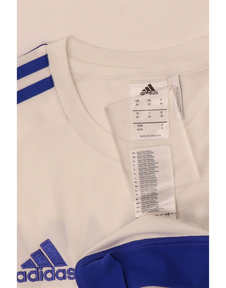 Ανδρικό γραφικό T-Shirt Adidas Climalite Top Medium White Colourblock