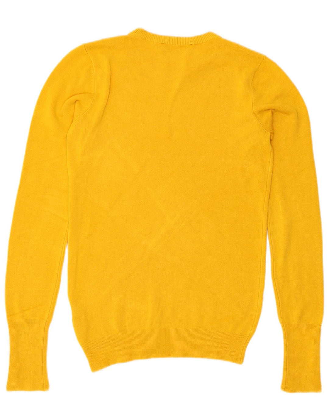 Zara Γυναικείο πουλόβερ με λαιμόκοψη UK 10 Small Yellow