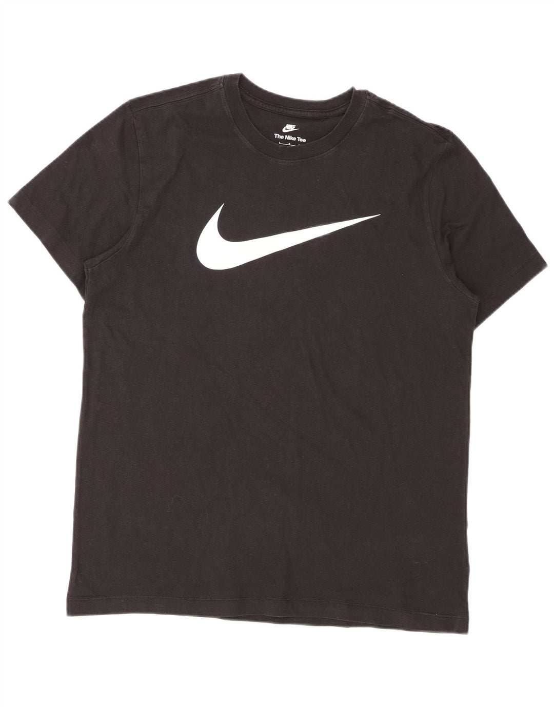 Ανδρικό γραφικό μπλουζάκι Nike, μεγάλο μαύρο βαμβακερό
