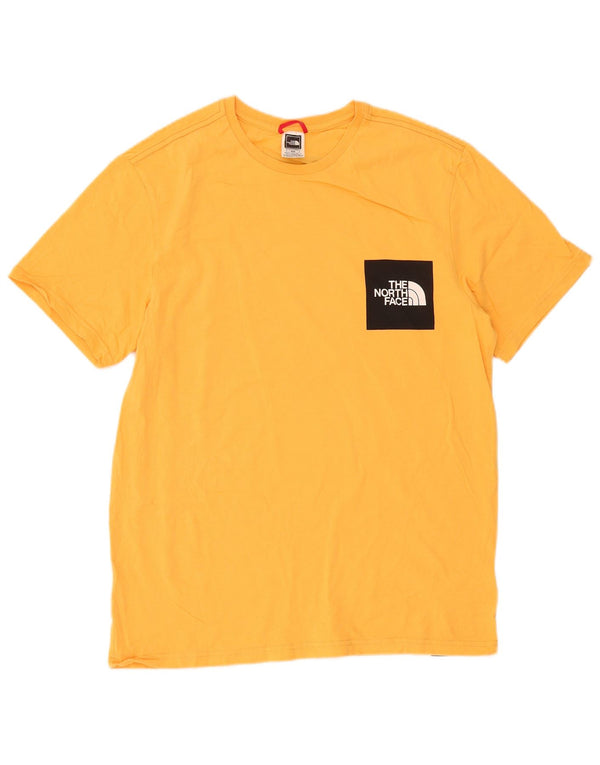 Ανδρικό γραφικό T-Shirt North Face Top από μεσαίο κίτρινο βαμβάκι