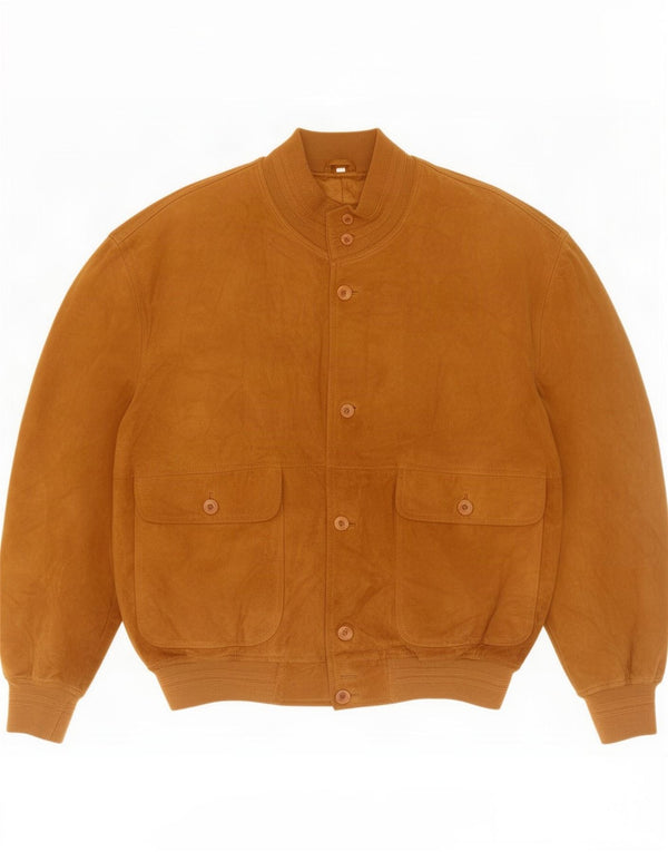 Vintage Ανδρικό Suede Jacket IT 54 2XL Καφέ Δερμάτινο