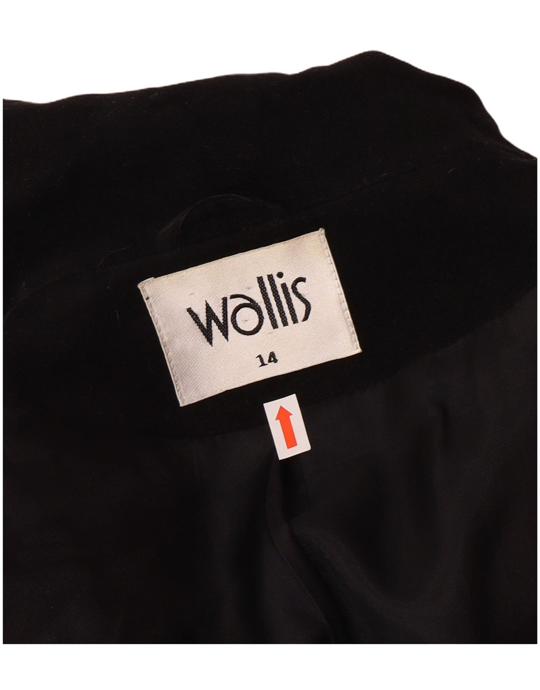 Wallis Γυναικείο Longline τζάκετ UK 14 Large Black Classic με 3 κουμπιά