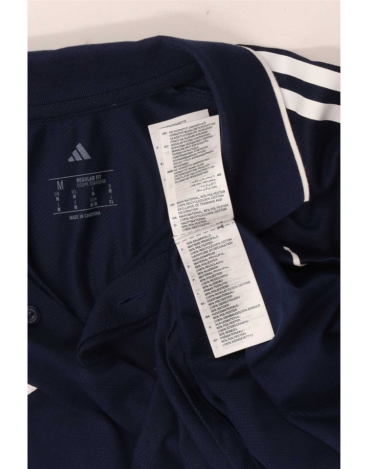 Adidas Ανδρικό μπλουζάκι πόλο με κανονική εφαρμογή, μεσαίο μπλε ναυτικό, πολυεστέρας