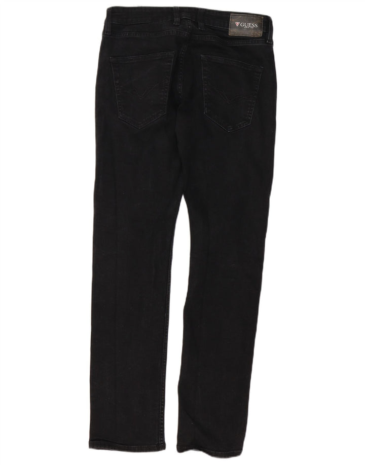 Guess Mens Slim Jeans W30 L31 Μαύρο βαμβακερό