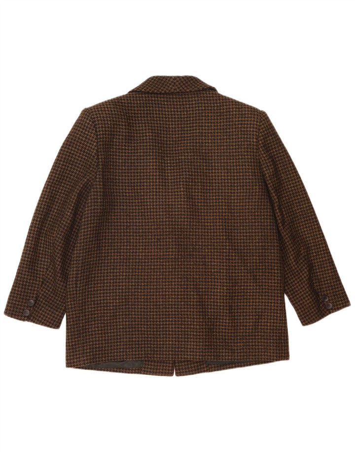 Vintage γυναικείο τζάκετ με 2 κουμπιά Loose Fit Blazer IT 48 XL Black Houndstooth