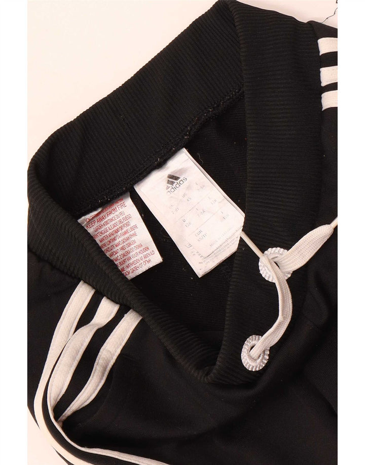 Adidas Boys Tracksuit Trousers Joggers 7-8 Years Black Polyester