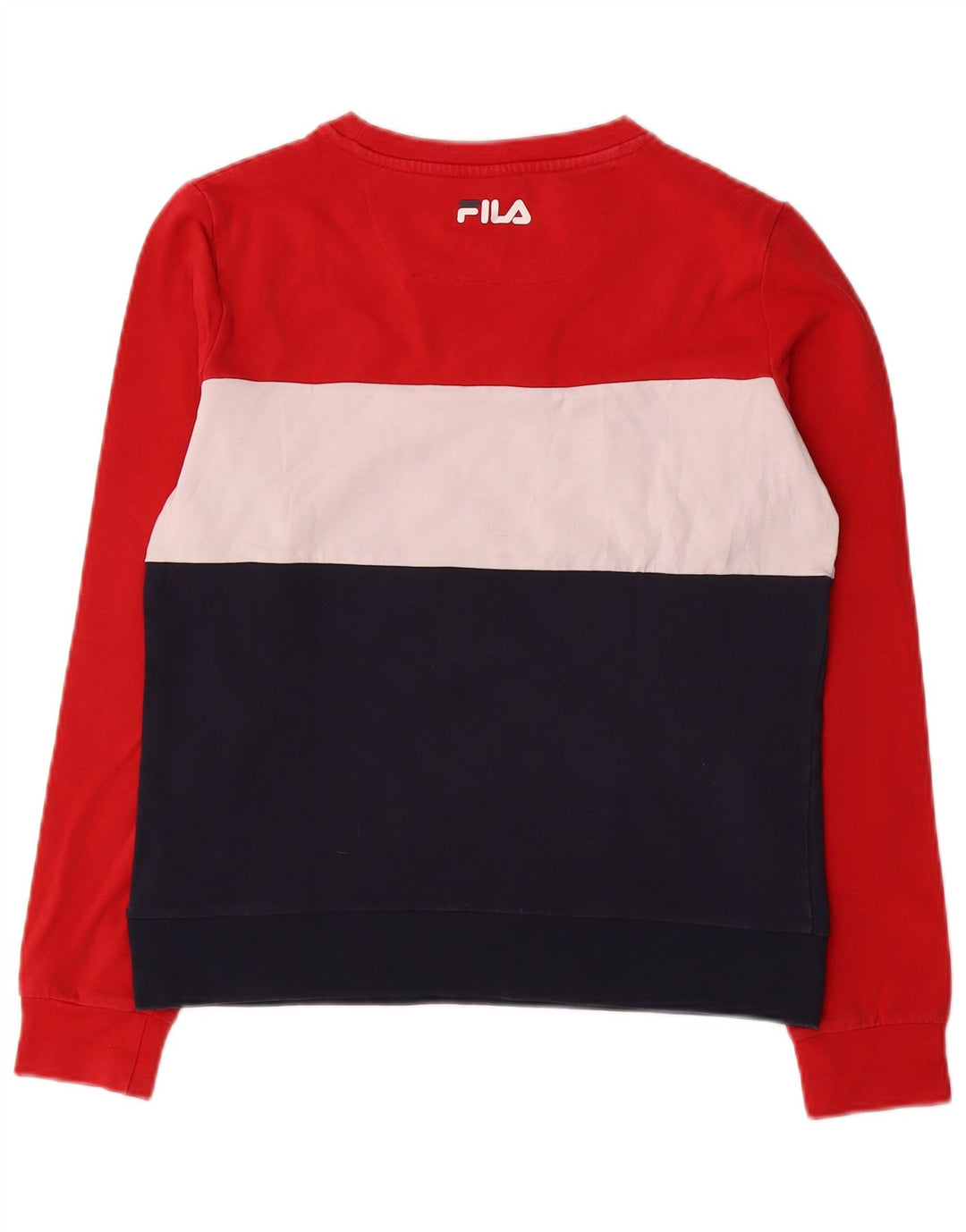 Γυναικείο γραφικό φούτερ Fila Jumper UK 10 Small Red Colourblock