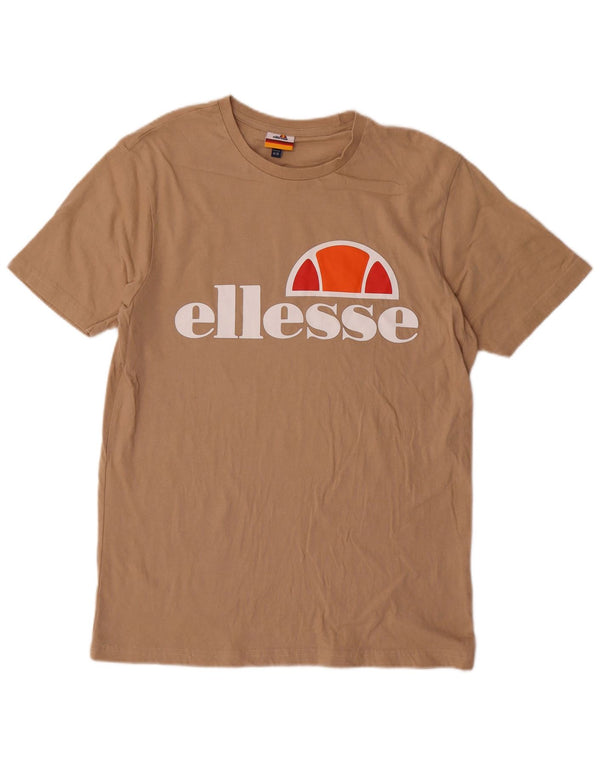 Ανδρικό γραφικό T-Shirt Ellesse Top Medium Beige Βαμβακερό