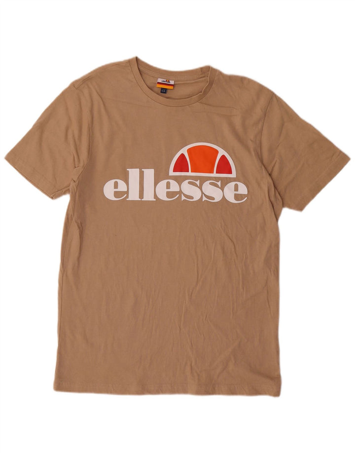 Ανδρικό γραφικό T-Shirt Ellesse Top Medium Beige Βαμβακερό