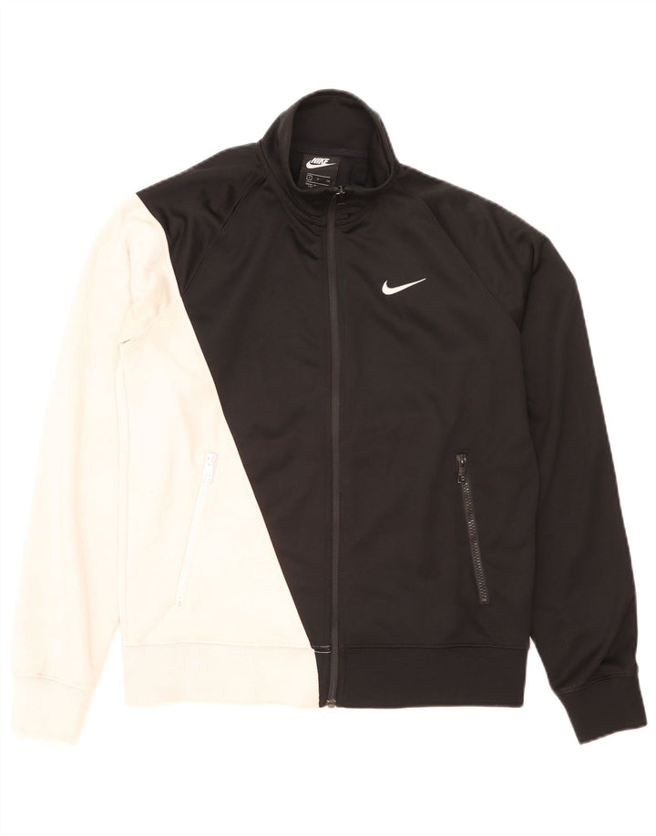 Ανδρική φόρμα γυμναστικής με γραφικά NIKE Top μπουφάν σε μαύρο χρώμα από πολυεστέρα