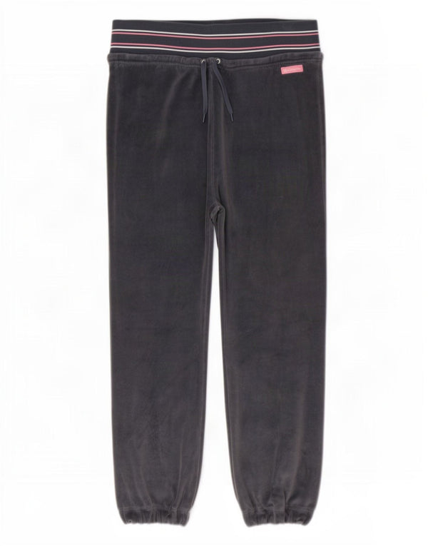 Champion γυναικεία βελούδινη φόρμα παντελόνι Joggers UK 14 Medium Grey ριγέ