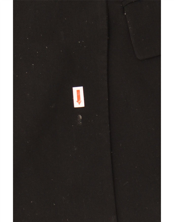 ZARA Γυναικείο Μπλέιζερ Διπλό Μπουφάν UK 10 Small Black Polyester