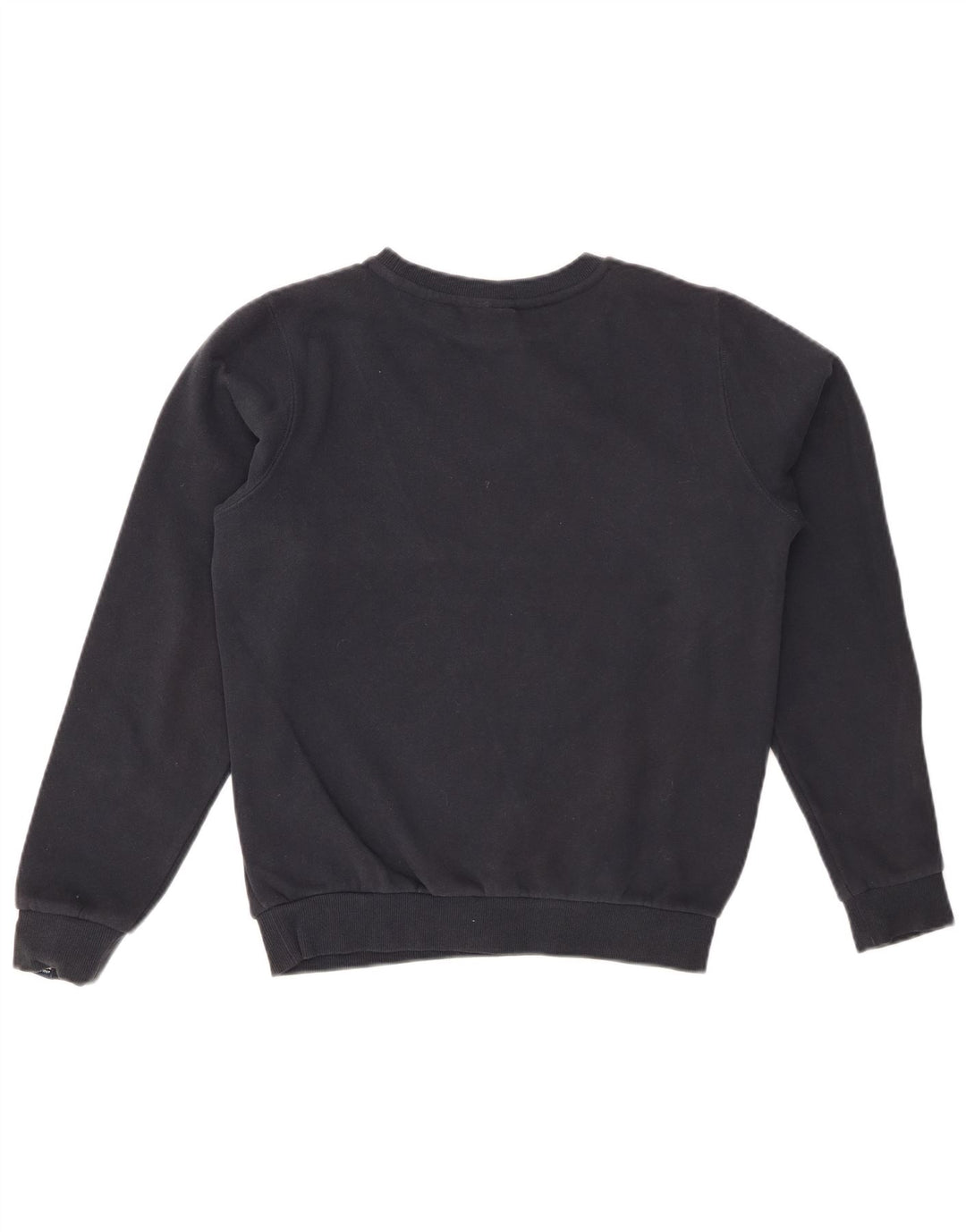 ELLESSE Γυναικεία Crop Γραφική Φούτερ Jumper UK 10 Small Black Cotton