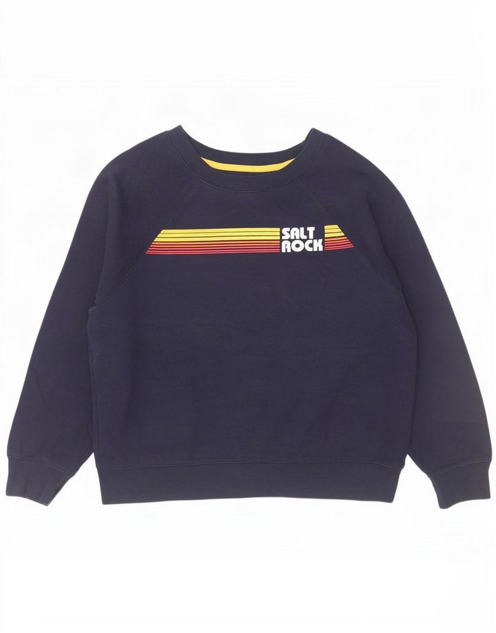 Γυναικείο γραφικό φούτερ Saltrock Jumper UK 12 Medium Navy Blue Cotton