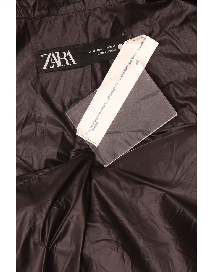 Zara Γυναικεία κουκούλα με επένδυση Gilet UK 14 Μεσαίου Μαύρου Πολυεστέρα