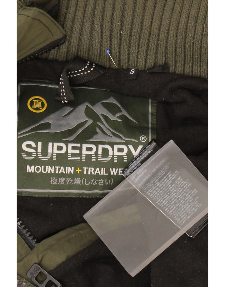 Ανδρικό μπουφάν SUPERDRY με κουκούλα αντιανεμικό UK 36 Small Khaki Polyester