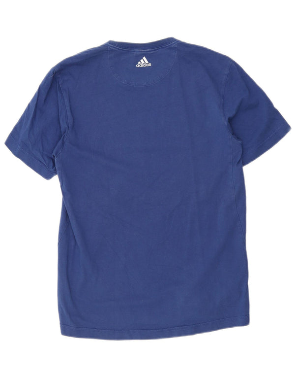 Ανδρικό γραφικό T-Shirt Adidas Top Small Blue βαμβακερό