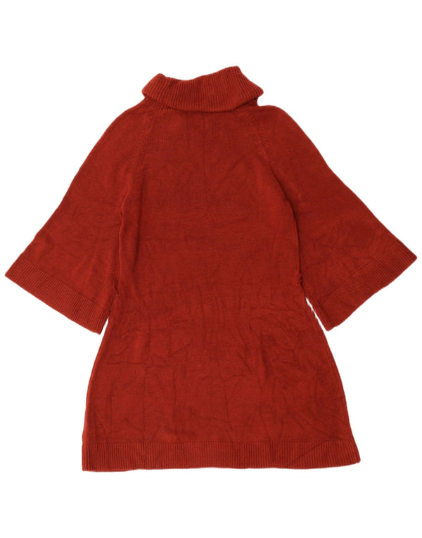 Mossimo γυναικείο φόρεμα 3/4 με ρολό λαιμόκοψη UK 14 μεγάλο μπορντό