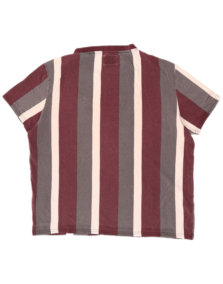 Ανδρικό γραφικό μπλουζάκι Guess Regular Fit Top μεσαίο πολύχρωμο ριγέ