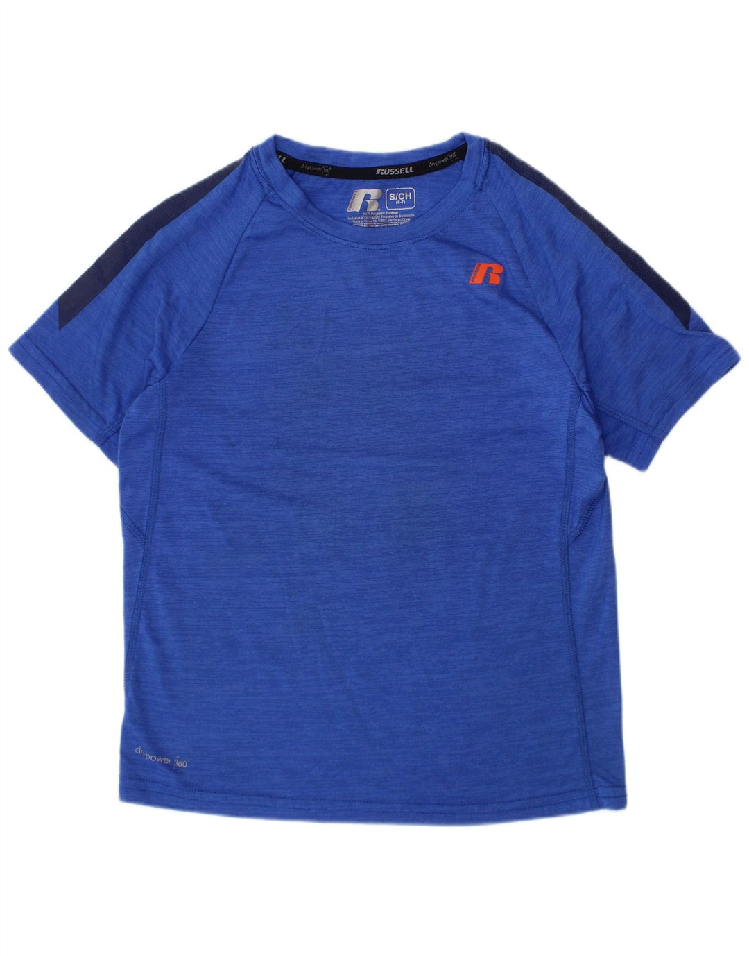 Russell Athletic Boys Dri-Power T-shirt Top 6-7 ετών Small Blue