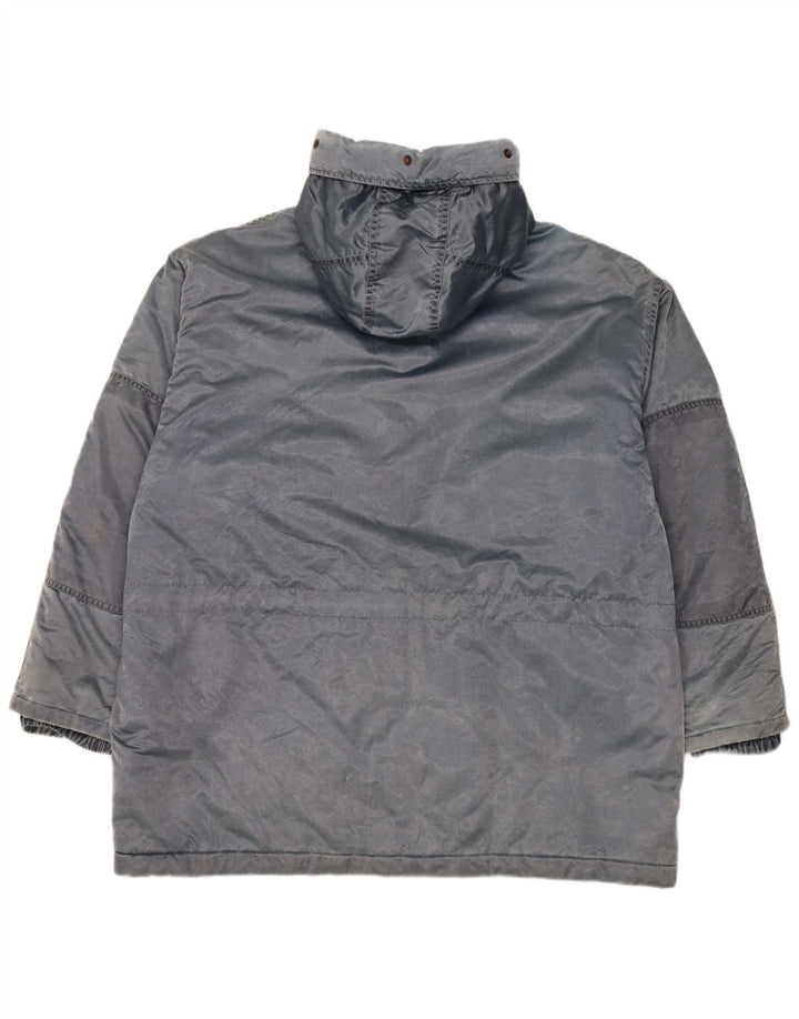 Vintage Γυναικείο Μπουφάν με κουκούλα Oversized Windbreaker IT 44 Medium Blue
