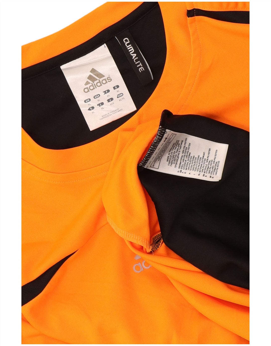 Adidas Mens Climalite Vest Top XL Orange Colourblock Polyester