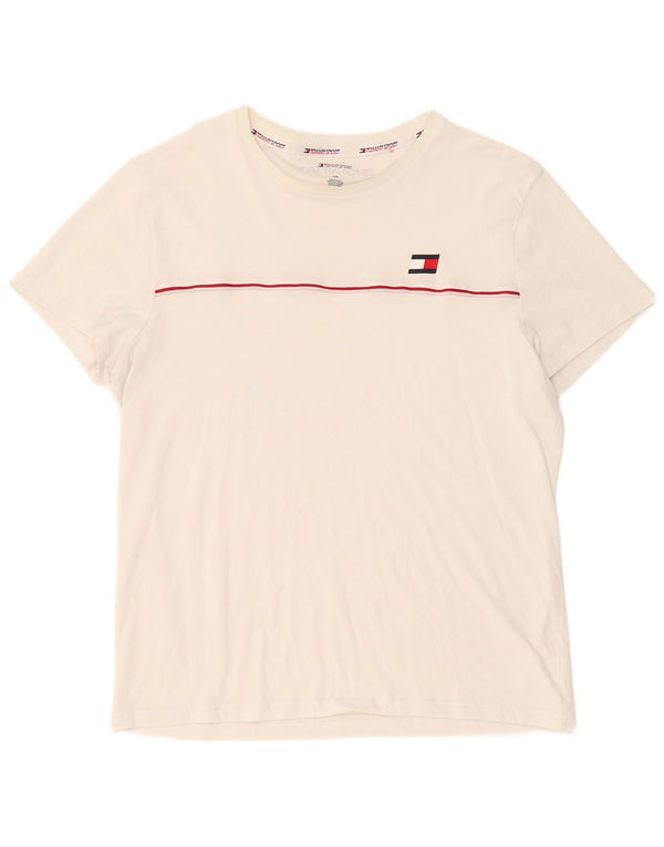 Ανδρικό T-Shirt Tommy Hilfiger Top μεγάλο λευκό βαμβακερό