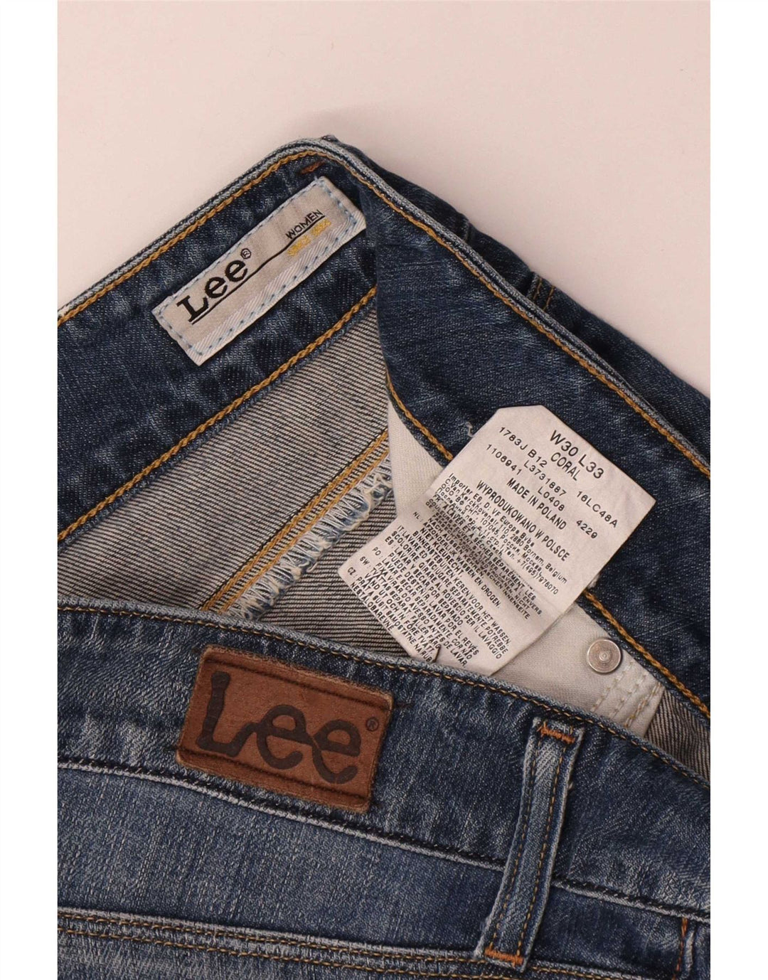 Lee Womens Coral Bootcut Jeans W30 L33 Μπλε βαμβακερό
