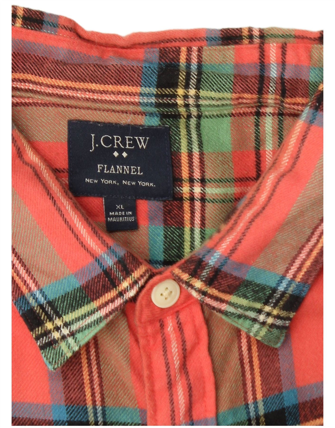 Ανδρικό φανελένιο πουκάμισο J. Crew XL Pink Check Cotton