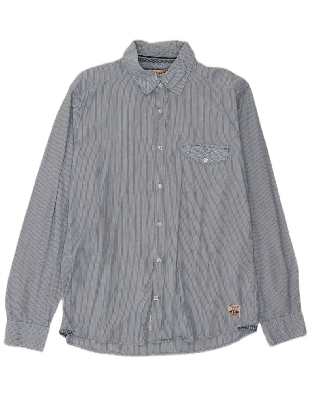 Ανδρικό πουκάμισο ESPRIT Slim Fit Large Blue Pinstripe