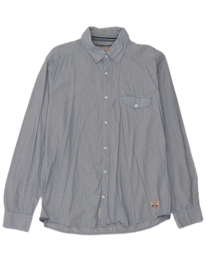 Ανδρικό πουκάμισο ESPRIT Slim Fit Large Blue Pinstripe