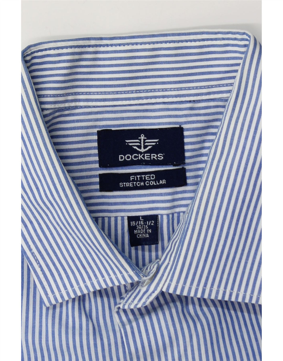 Ανδρικό πουκάμισο Dockers Size 16 1/2 Large Blue Pinstripe