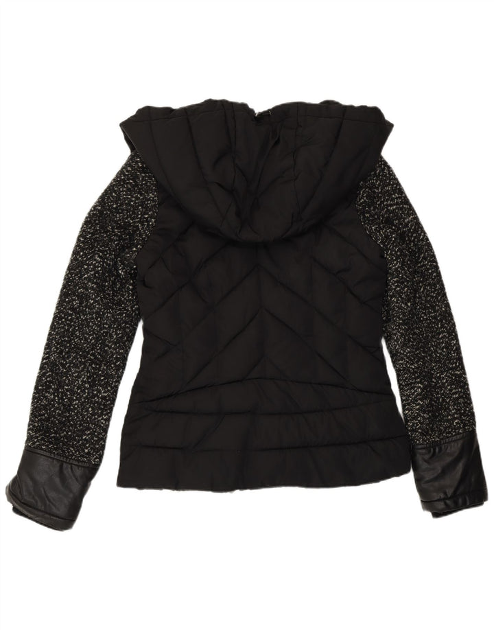 Γυναικείο μπουφάν με κουκούλα Pinko UK 10 Small Black Polyester