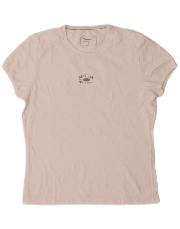 Champion Womens Heritage Classics T-Shirt Top UK 18 XL Λευκό βαμβακερό