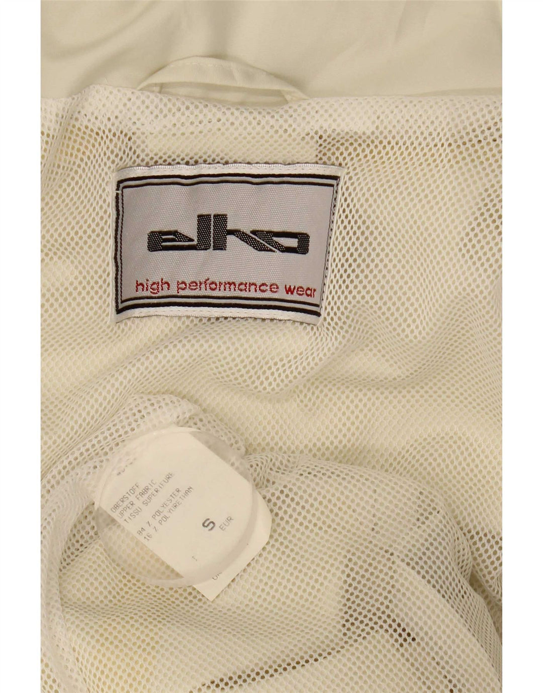 Elho Ανδρικό μπουφάν βροχής με κουκούλα Loose Fit UK 36 Small White Polyester