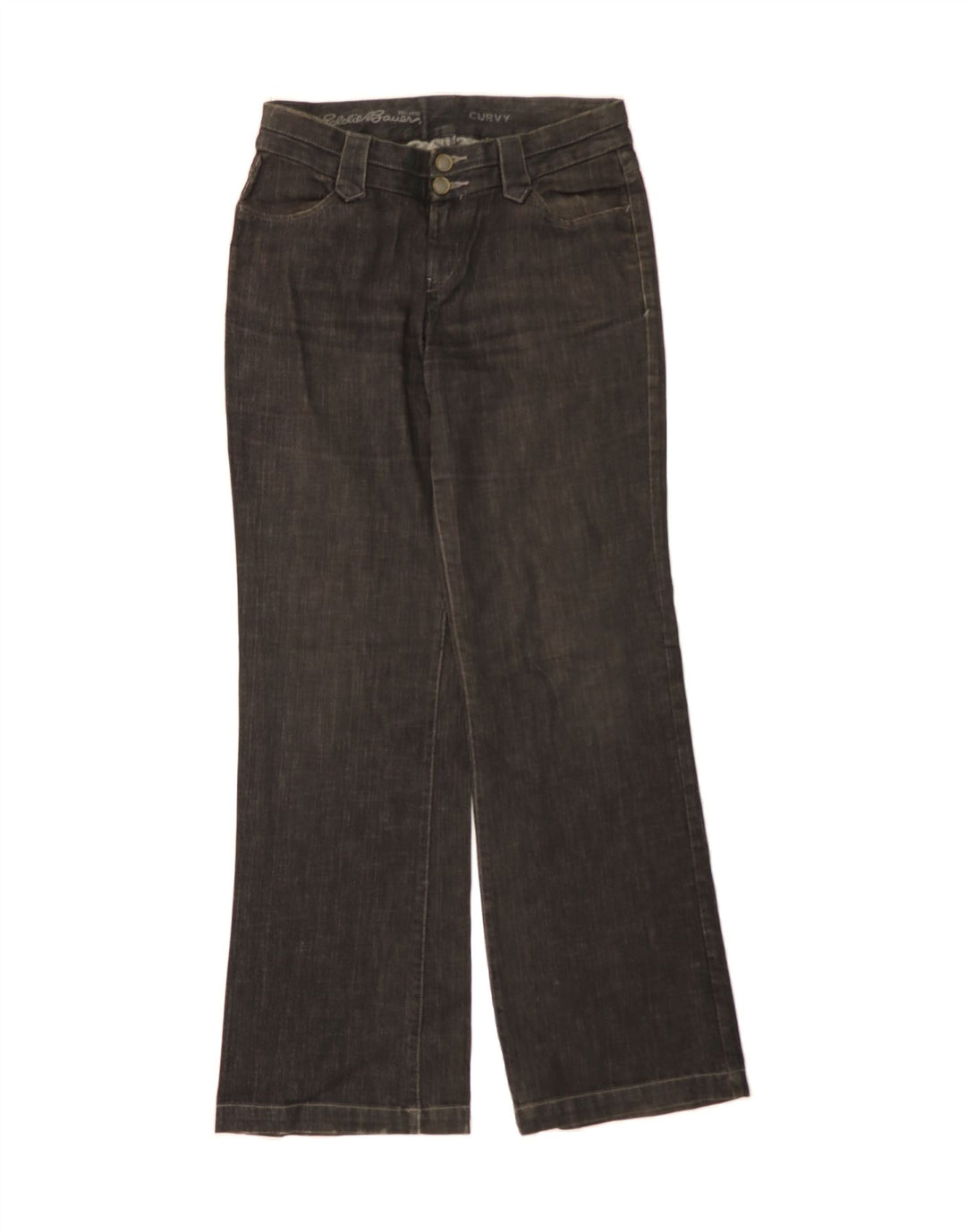EDDIE BAUER Womens Curvy Bootcut Jeans US 6 Medium W28 L32 Grey Cotton Vintage Eddie Bauer and Second-Hand Eddie Bauer from Messina Hembry 