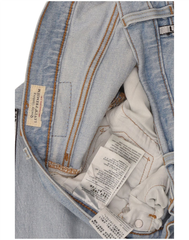 LEVI'S Mens 501 Graphic Straight Jeans W31 L28 Μπλε βαμβακερό