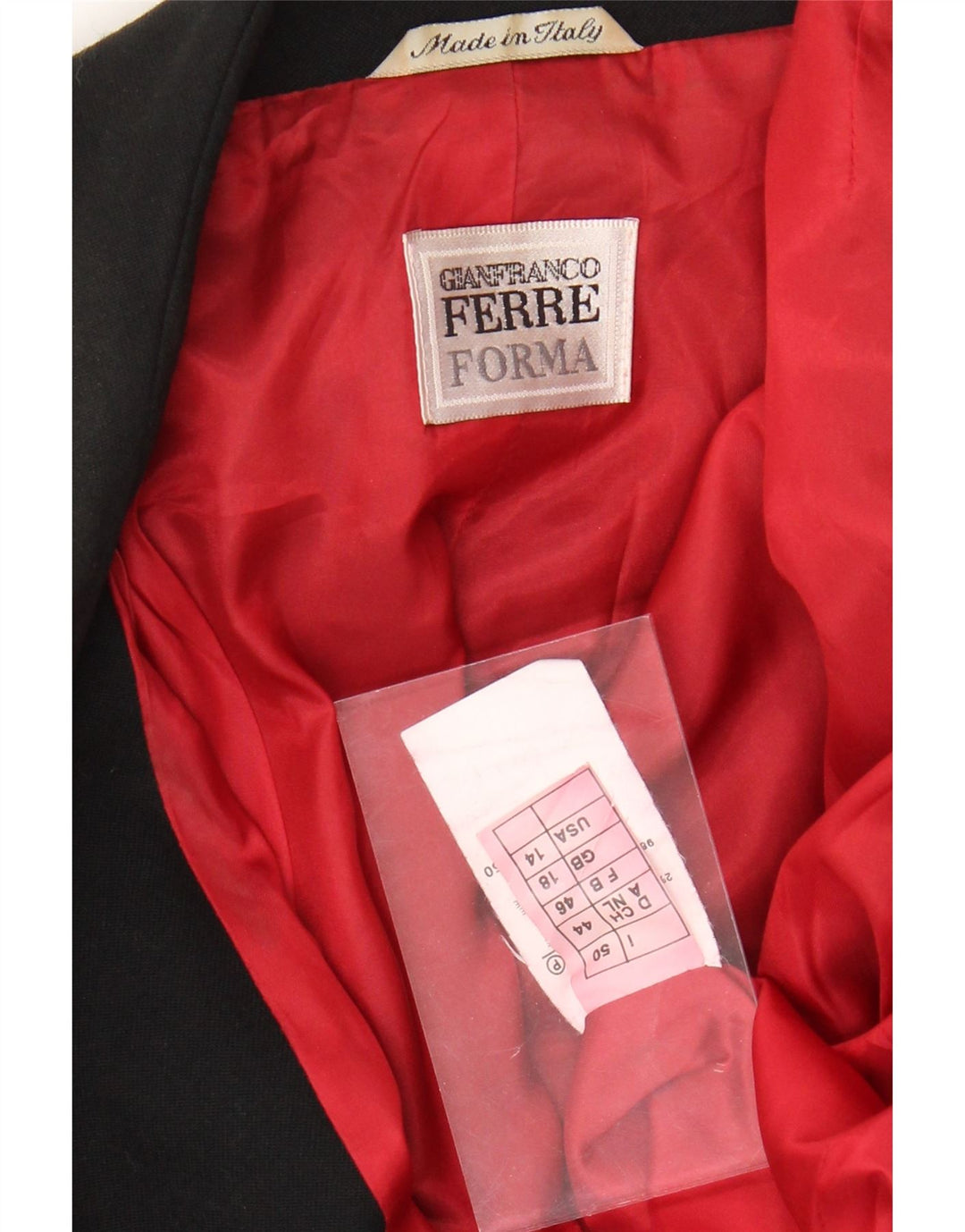 GIANFRANCO FERRE Γυναικείο Utility Jacket UK 18 XL Μαύρο Μάλλινο