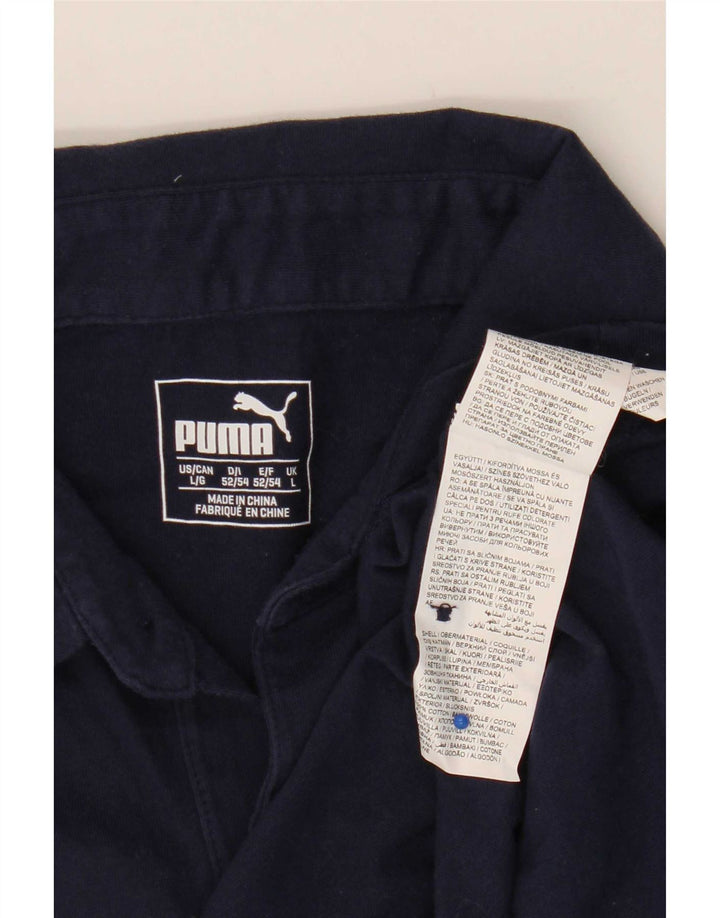 Ανδρικό γραφικό πόλο μπλουζάκι Puma, μεγάλο ναυτικό, βαμβακερό