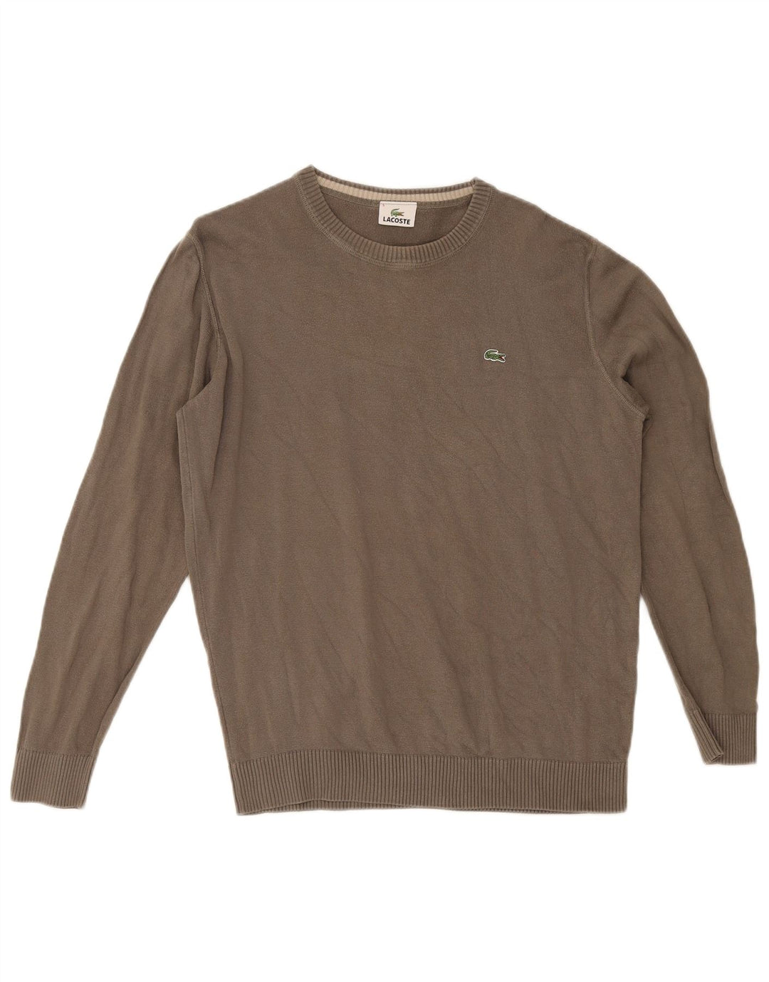 Ανδρικό πουλόβερ Lacoste Crew Neck Jumper Size 5 Large Khaki