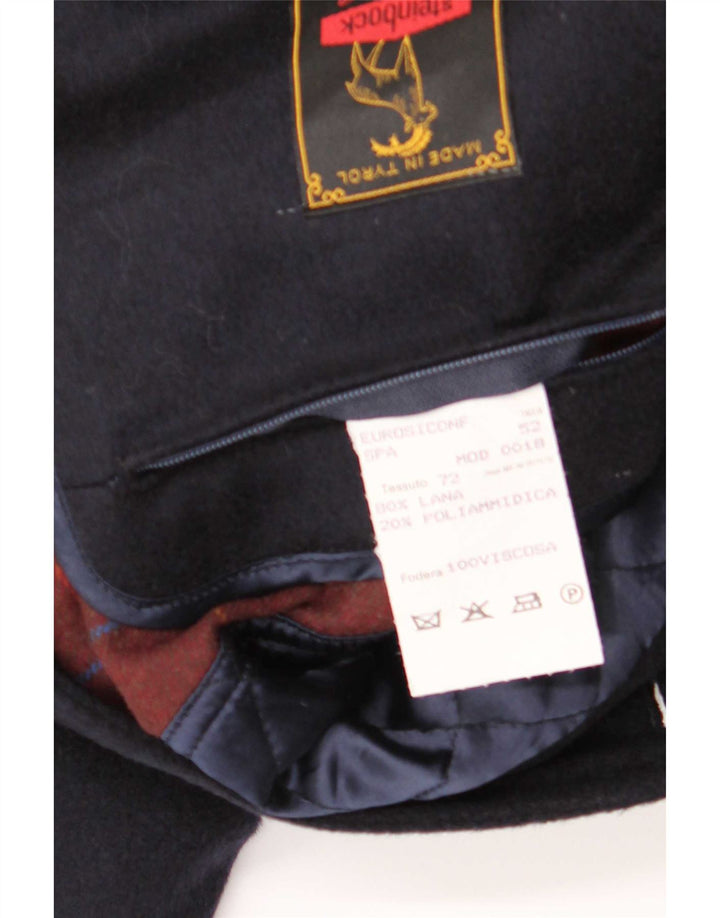 Steinbock Ανδρικό Πανωφόρι IT 52 XL Navy Blue Wool