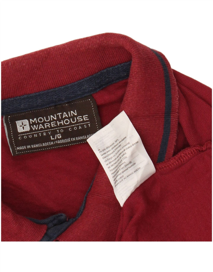 MOUNTAIN WAREHOUSE Ανδρικό πουκάμισο πόλο μεγάλο κόκκινο βαμβακερό