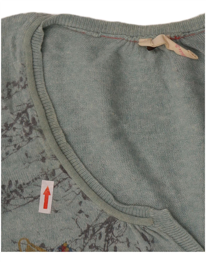 White Stuff Γυναικεία Ζακέτα πουλόβερ UK 12 Medium Blue Floral Viscose