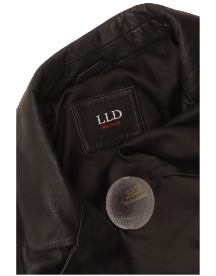 LLD Ανδρικό Δερμάτινο Μπουφάν UK 38 Medium Black Leather
