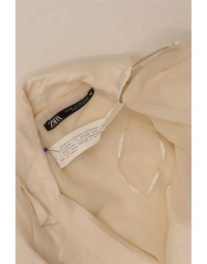 Zara Γυναικείο Πανωφόρι UK 6 XS Off White Viscose