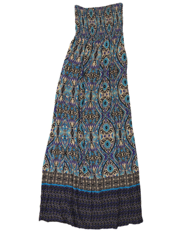 Monsoon Γυναικείο Maxi Στράπλες Φόρεμα UK 8 Small πολύχρωμο Paisley
